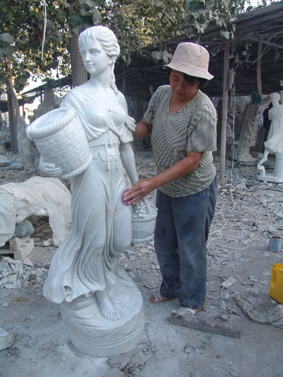 marble statue - Polishing